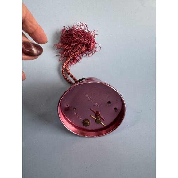 Vintage Swiss Wind-Up Musical Bell In Pink/Purple With Tassel Ornament - Picture 4 of 4